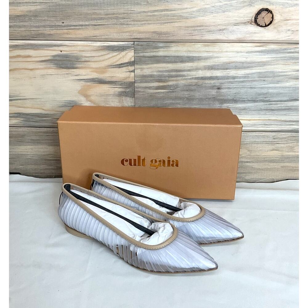 CULT GAIA Clear Leena Flat Shoe Womens 7 EU 37 Pointed Toe